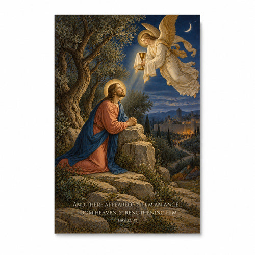 An Angel Strengthening Canvas Wall Art - Christian Wall Art, front view