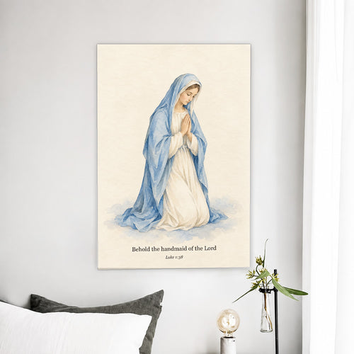 Ancilla Canvas Wall Art - Catholic Wall Art, detail view