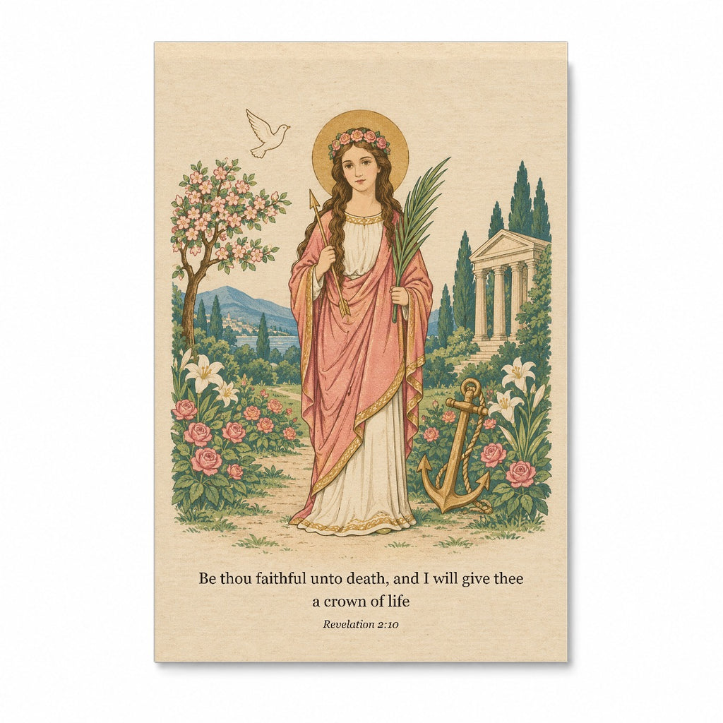 Ancora Fidei Canvas Wall Art - Catholic Wall Art, front view