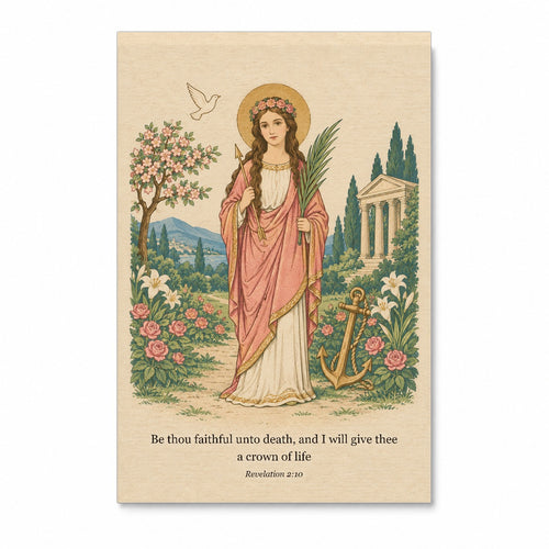 Ancora Fidei Canvas Wall Art - Catholic Wall Art, front view