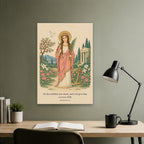 Ancora Fidei Canvas Wall Art - Catholic Wall Art, close-up of the print