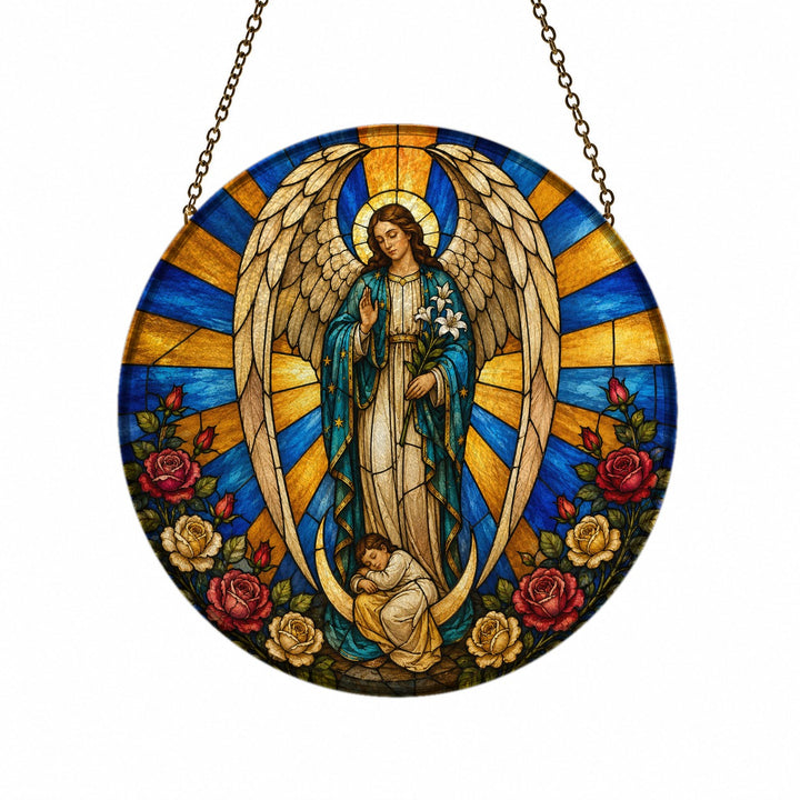 Angele Dei Glass Suncatcher