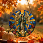 Angele Dei Glass Suncatcher - Catholic Suncatcher, hanging display