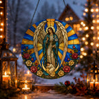 Angele Dei Glass Suncatcher - Catholic Suncatcher, gift presentation