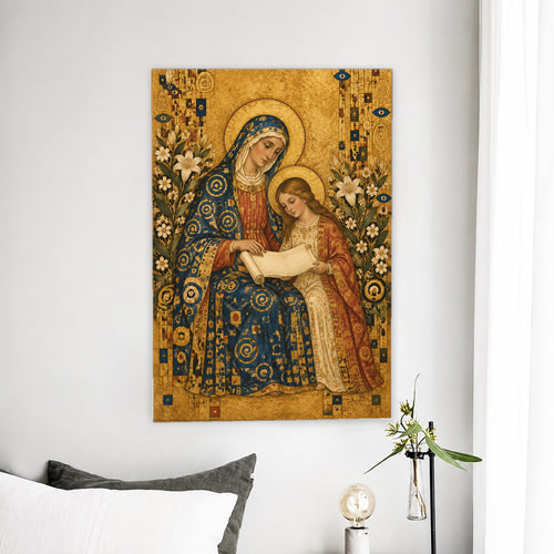 Anna Docens Canvas Wall Art - Catholic Wall Art, detail view