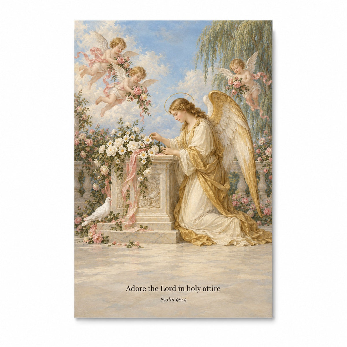 Ara Florum Canvas Wall Art - Catholic Wall Art, front view
