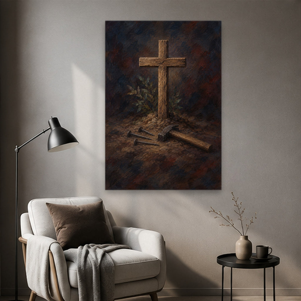 Arbor Crucis VI Canvas Wall Art - Catholic Wall Art, styled in the home