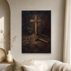 Arbor Crucis VI Canvas Wall Art - Catholic Wall Art, scale reference