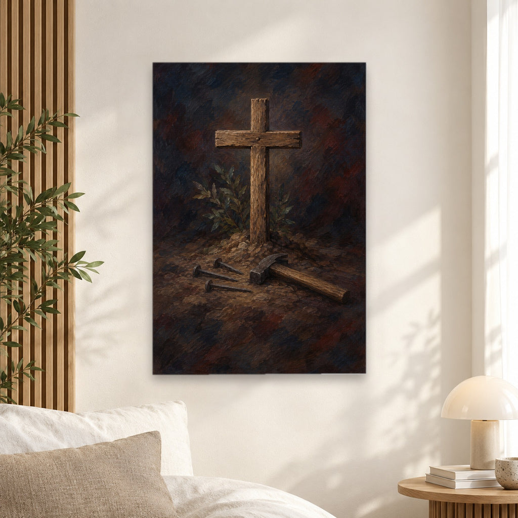 Arbor Crucis VI Canvas Wall Art - Catholic Wall Art, alternate angle