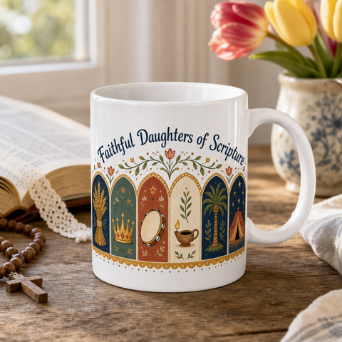 Arches Of Holy Women Ceramic Mug - Christian Coffee Mug, front view