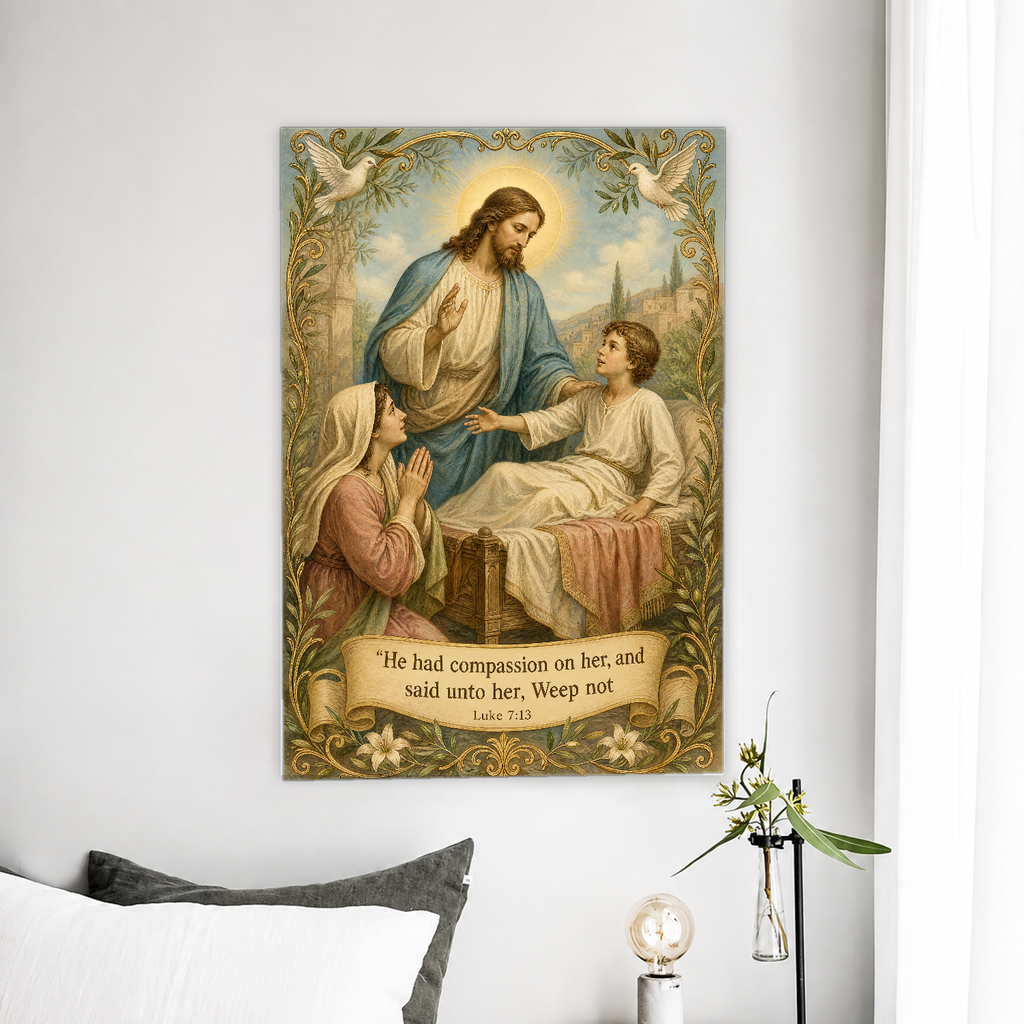 Arise Young Man Canvas Wall Art - Christian Wall Art, front view
