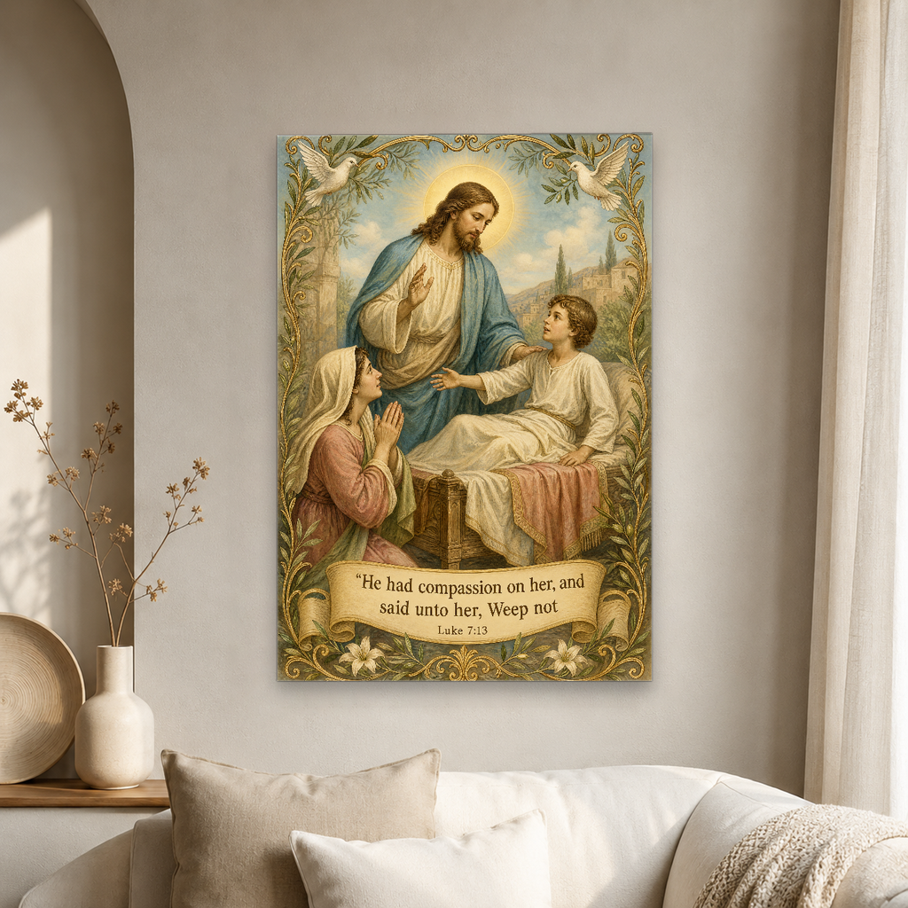 Arise Young Man Canvas Wall Art - Christian Wall Art, gift presentation