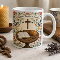 around the family table ceramic mug