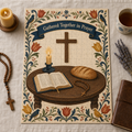 Around The Family Table Jigsaw Puzzle - Christian Puzzle, front view