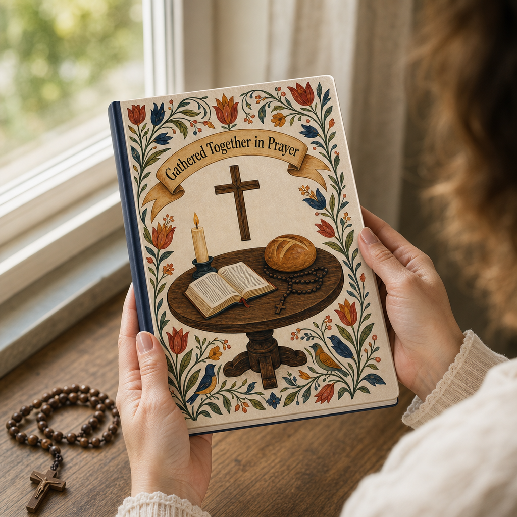 Around The Family Table Prayer Journal - Prayer Journal, styled in the home