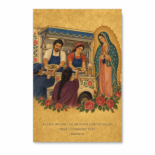 As a Mother Comforts Canvas Wall Art - Catholic Wall Art, front view