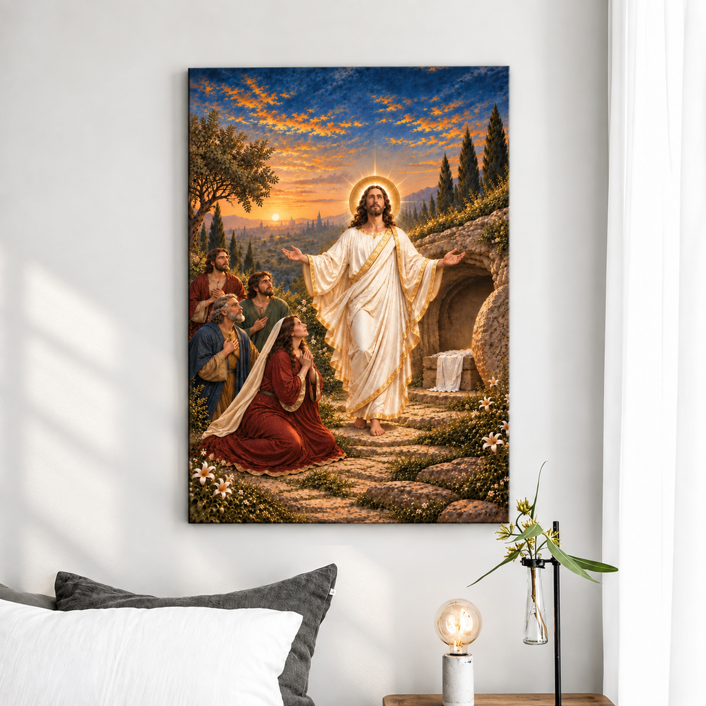 At the Breaking of Dawn Canvas Wall Art - Catholic Wall Art, gift presentation