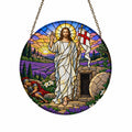 Aurora Victoriae Glass Suncatcher - Catholic Suncatcher, front view