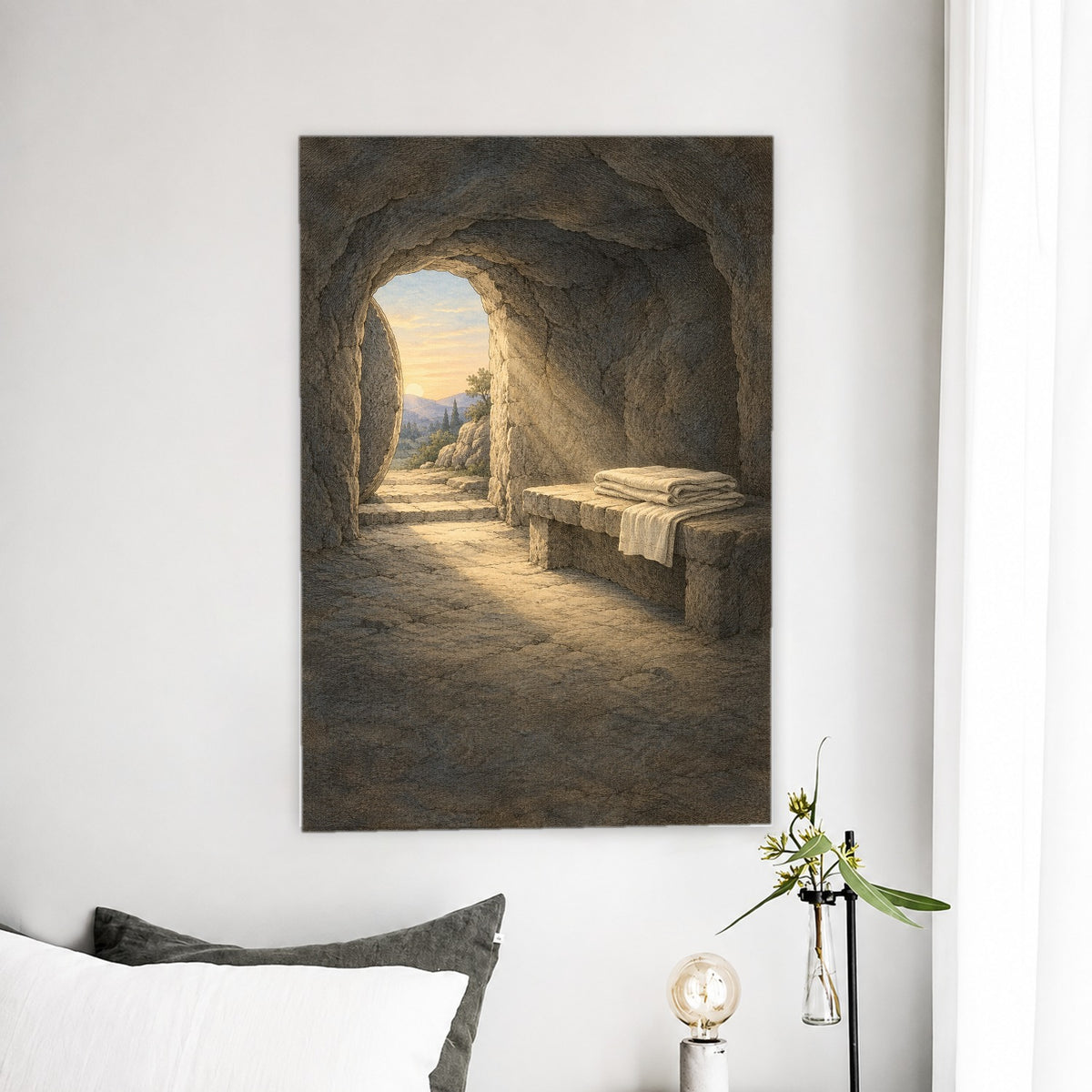 Aurora Victoriae IV Canvas Wall Art - Catholic Wall Art, detail view
