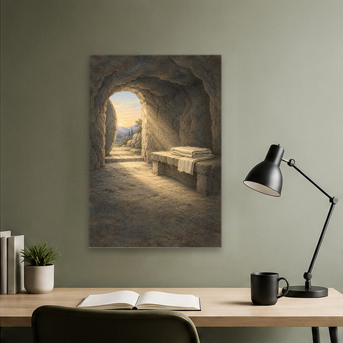 Aurora Victoriae IV Canvas Wall Art - Catholic Wall Art, close-up of the print