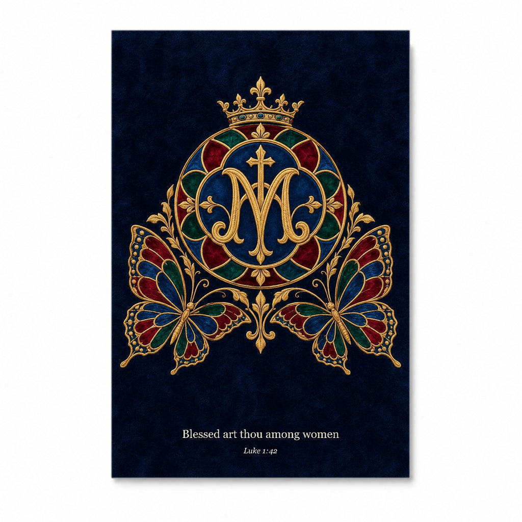 Ave Maria Canvas Wall Art - Catholic Wall Art, front view