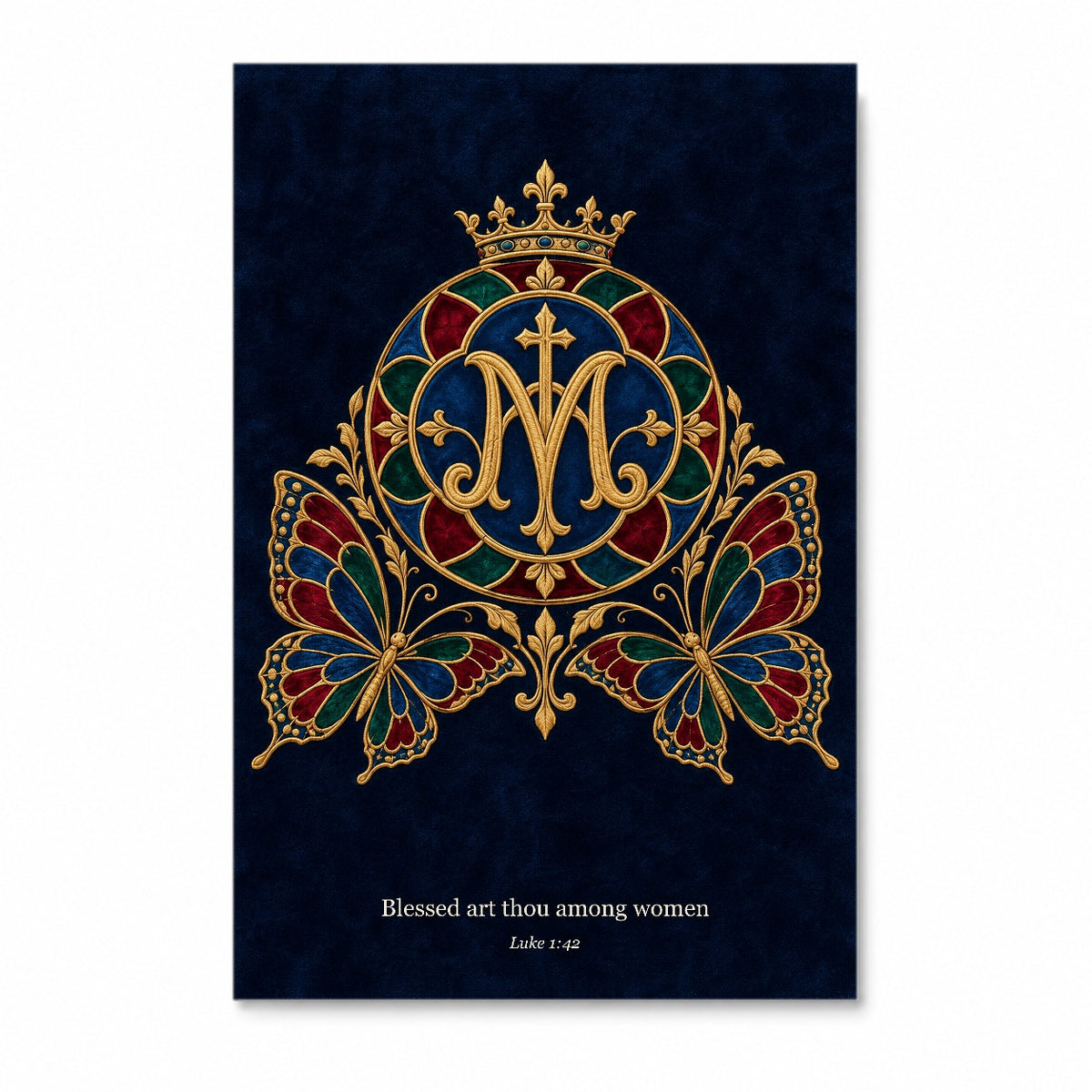 Ave Maria Canvas Wall Art - Catholic Wall Art, front view