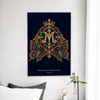 Ave Maria Canvas Wall Art - Catholic Wall Art, detail view