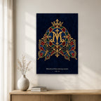 Ave Maria Canvas Wall Art - Catholic Wall Art, gift presentation