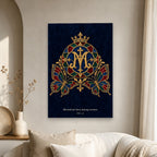 Ave Maria Canvas Wall Art - Catholic Wall Art, scale reference
