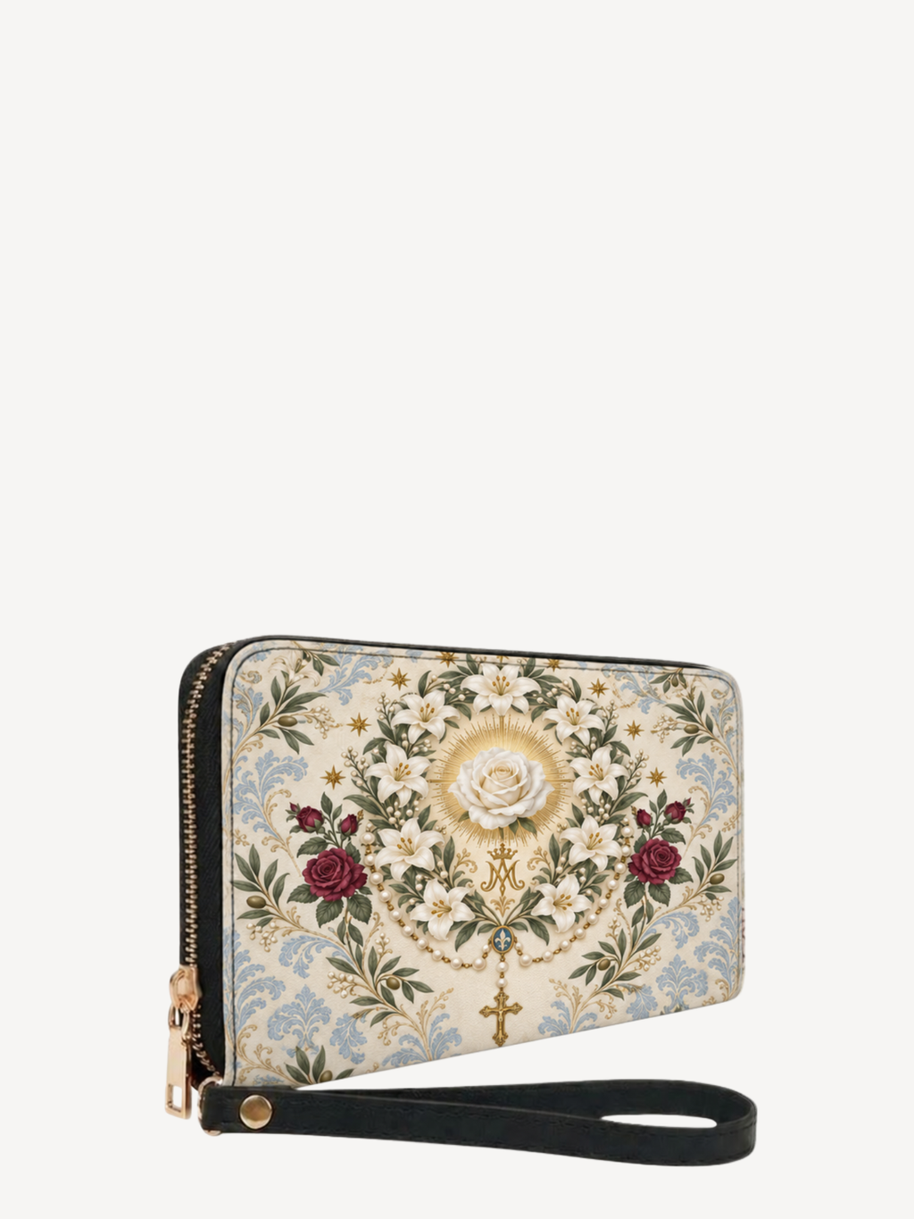 Ave Maria Garden I Leather Wallet - Christian Wallet, gift presentation