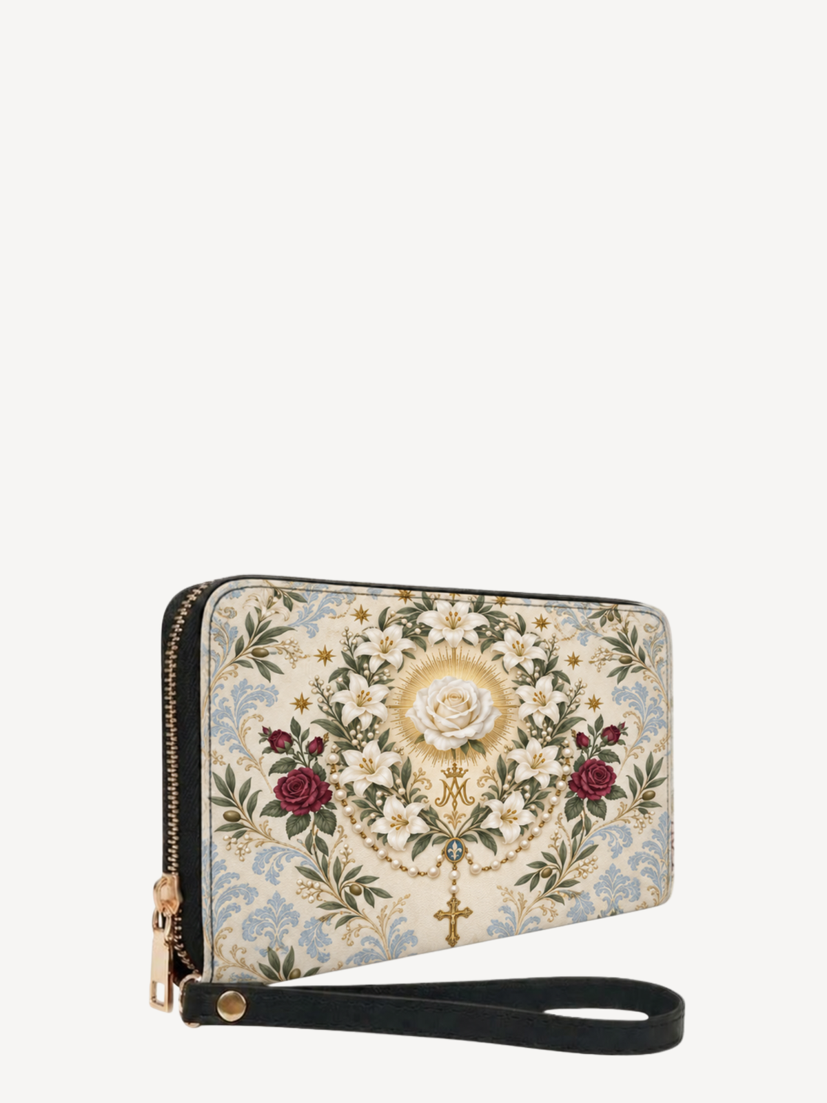 Ave Maria Garden I Leather Wallet - Christian Wallet, gift presentation