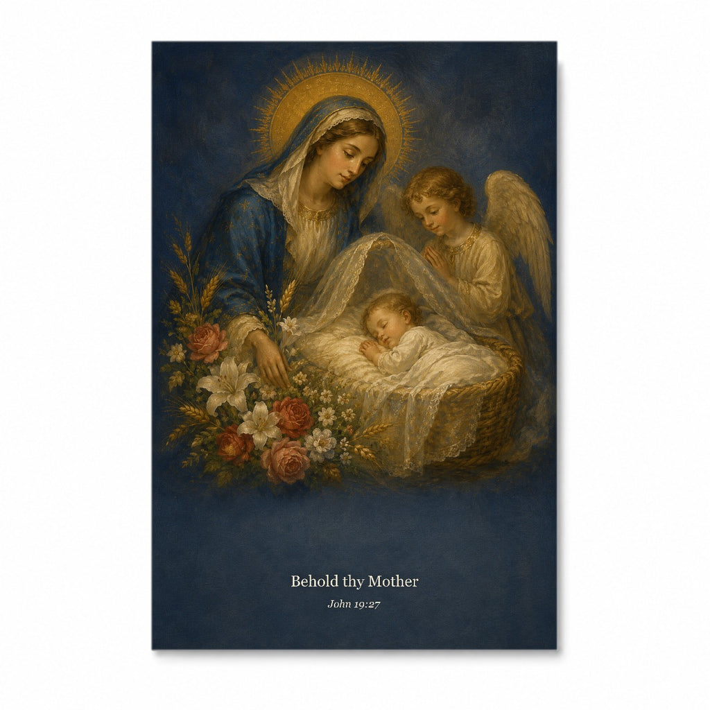 Ave Maria II Canvas Wall Art - Catholic Wall Art, front view