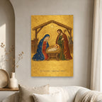 Babys First Christmas - Nativity Personalized Canvas Wall Art - Canvas Wall Art, scale reference