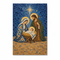 Babys First Christmas - Nativity in Talavera Tile Personalized Canvas Wall Art - Canvas Wall Art, front view