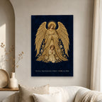 Baptism - Guardian Angel - Pre-Raphaelite Gold Filigree Personalized Canvas Wall Art - Canvas Wall Art, scale reference