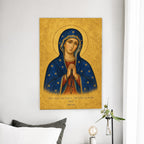 Bead by Bead in Manuscript Canvas Wall Art - Catholic Wall Art, detail view