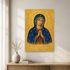 Bead by Bead in Manuscript Canvas Wall Art - Catholic Wall Art, gift presentation