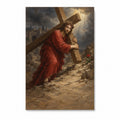 Bearing His Own Cross Canvas Wall Art - Christian Wall Art, front view