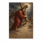 Bearing His Own Cross Canvas Wall Art - Christian Wall Art, front view