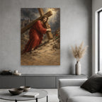 Bearing His Own Cross Canvas Wall Art - Christian Wall Art, hanging display