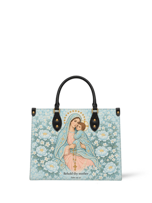 Behold Thy Mother PU Leather Handbag - Christian Handbag, front view