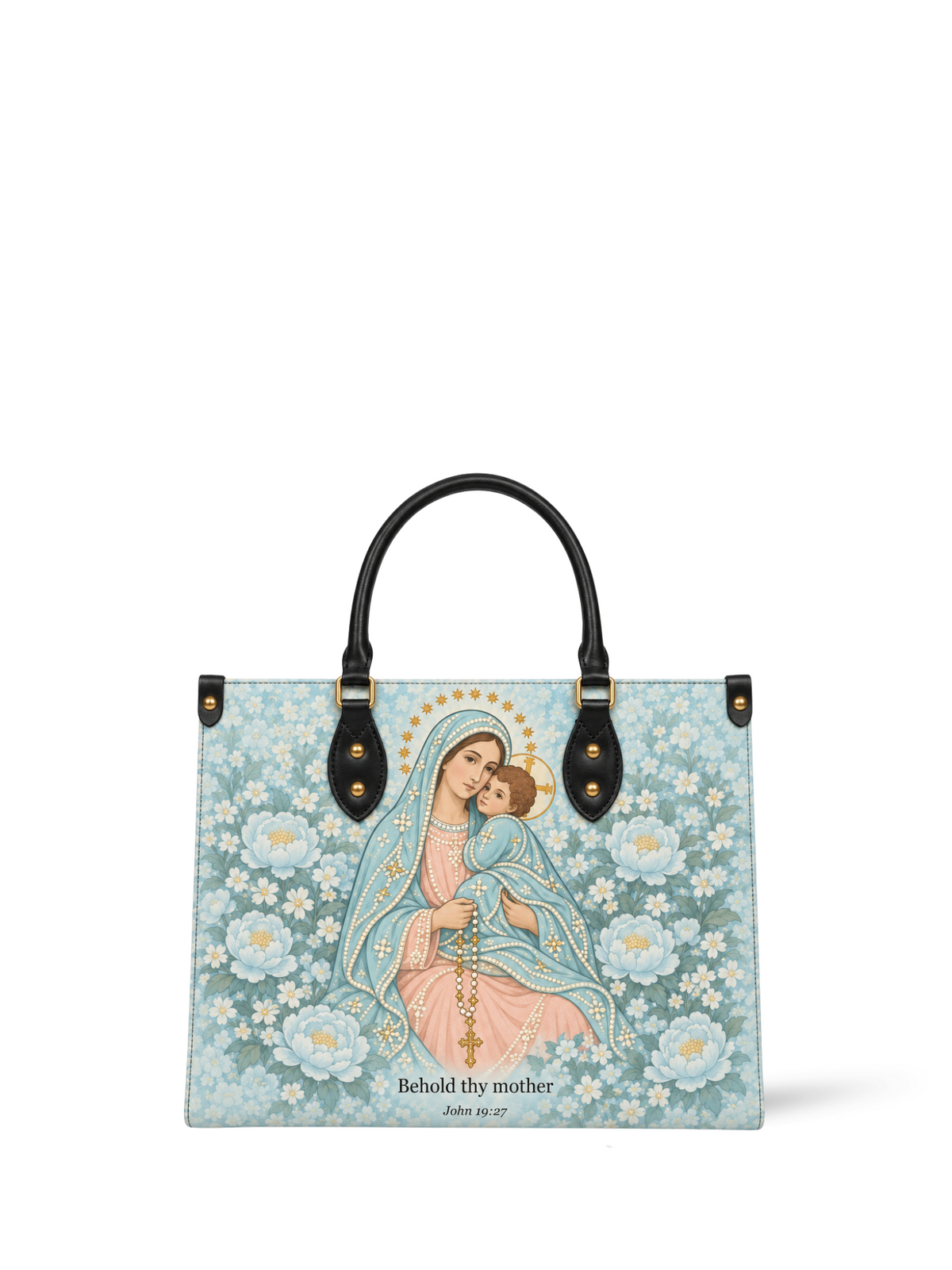 Behold Thy Mother PU Leather Handbag - Christian Handbag, front view