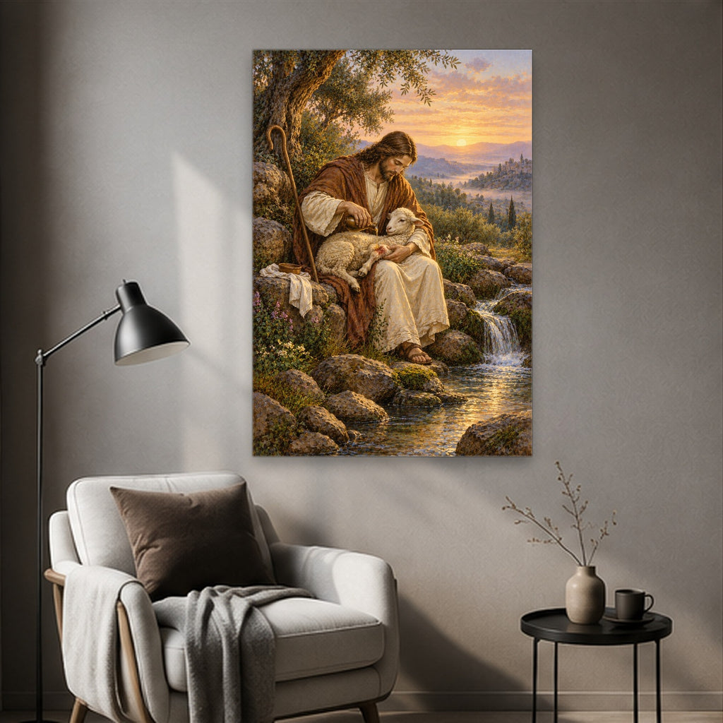 Bind Up the Broken Canvas Wall Art - Christian Wall Art, styled in the home