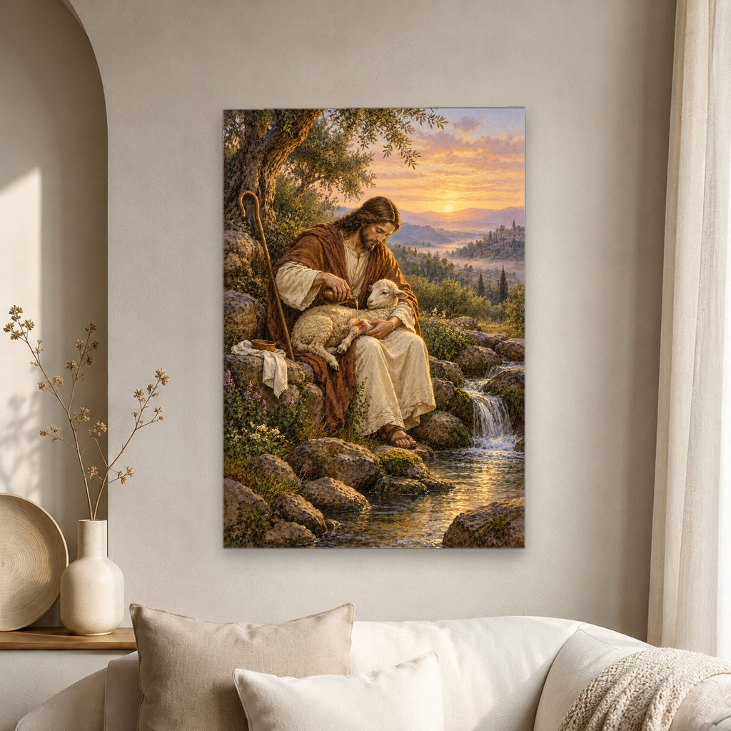Bind Up the Broken Canvas Wall Art - Christian Wall Art, scale reference