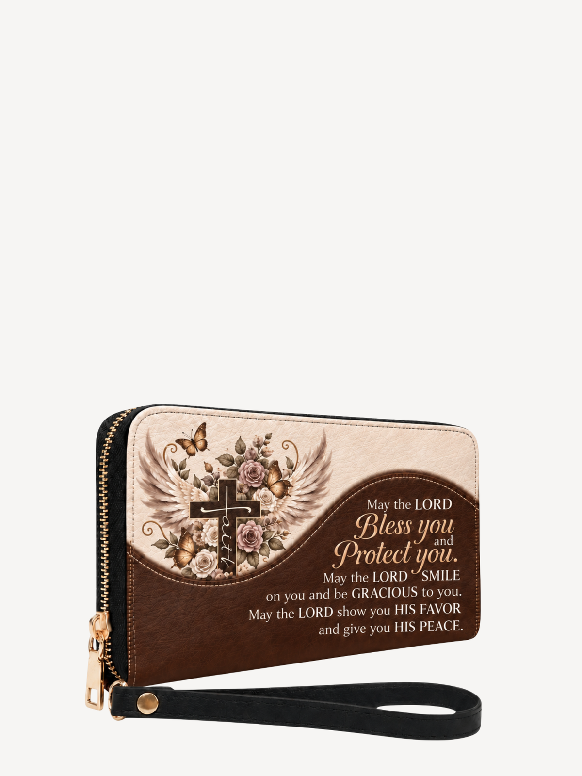 Blessed & Kept PU Leather Wallet - Christian Wallet, detail view