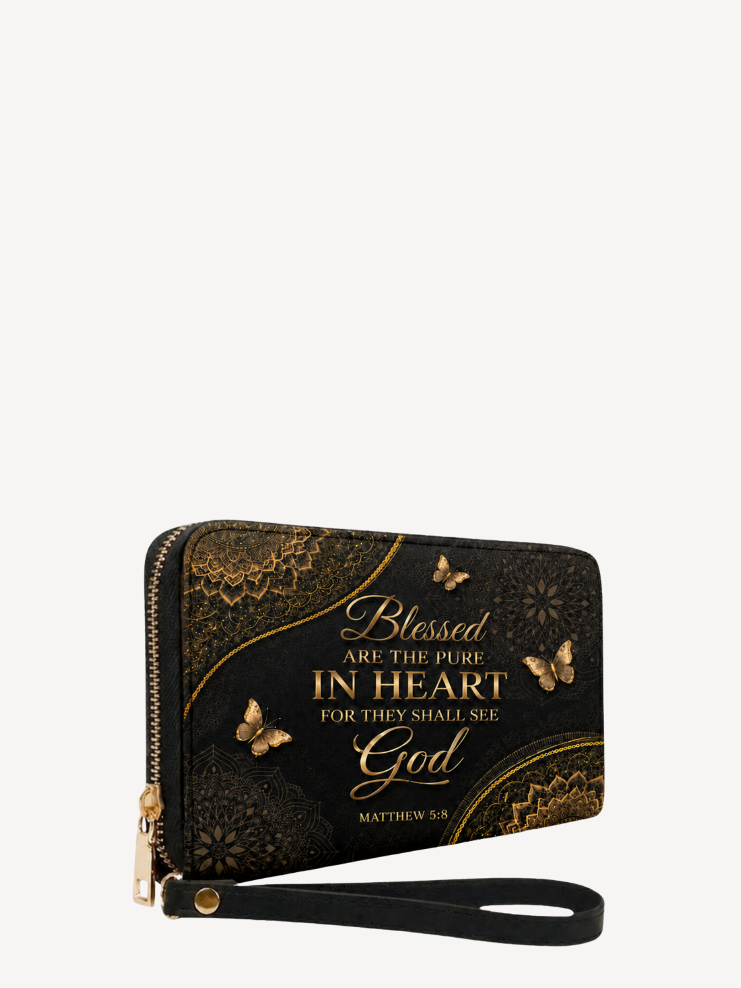 "Blessed Soul" Leather Wallet - Catholic Leather Wallet, View 2