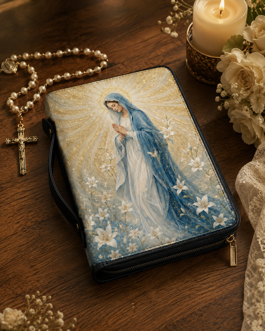"Blessed Virgin Mary" Bible Cover - Catholic Bible Cover, View 6