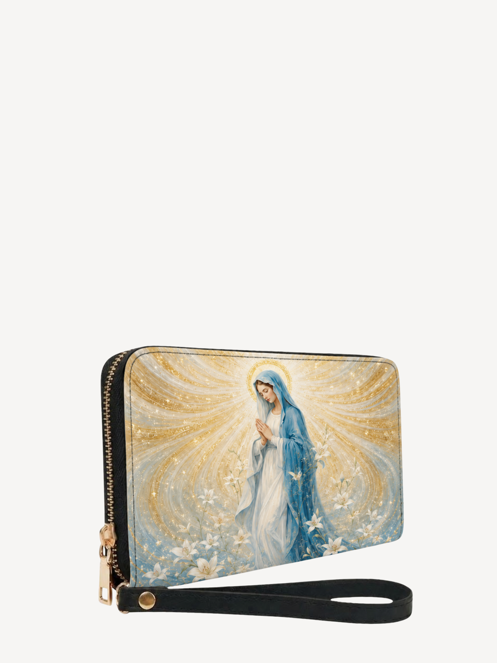 "Blessed Virgin Mary" Leather Wallet - Catholic Leather Wallet, View 2