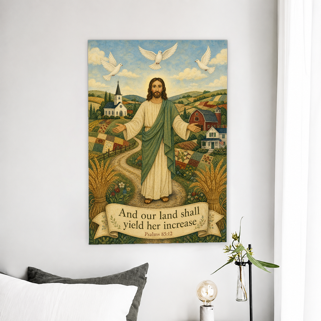 Blessing Over The Valley Canvas Wall Art - Christian Wall Art, front view