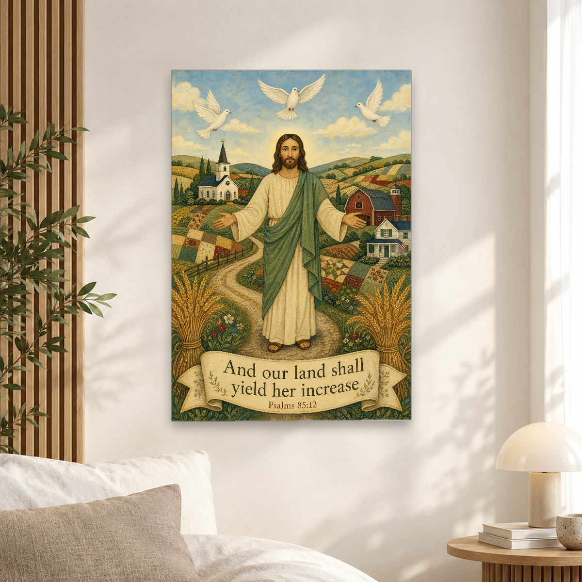 Blessing Over The Valley Canvas Wall Art - Christian Wall Art, alternate angle